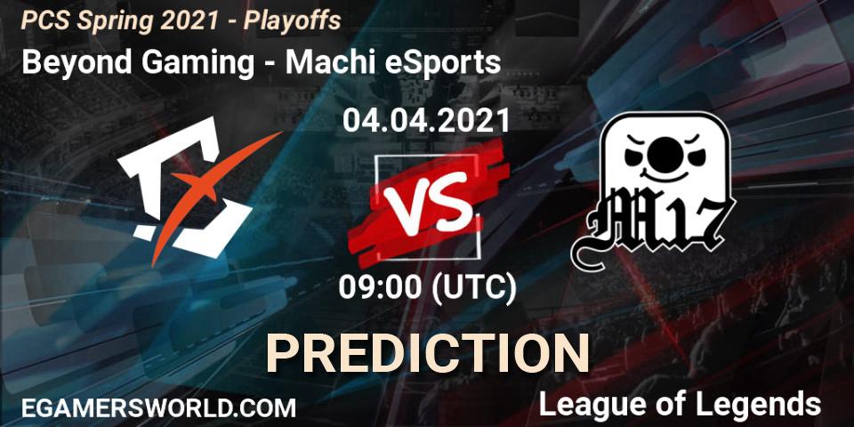 Beyond Gaming vs Machi eSports: Match Prediction. 04.04.2021 at 09:00, LoL, PCS Spring 2021 - Playoffs