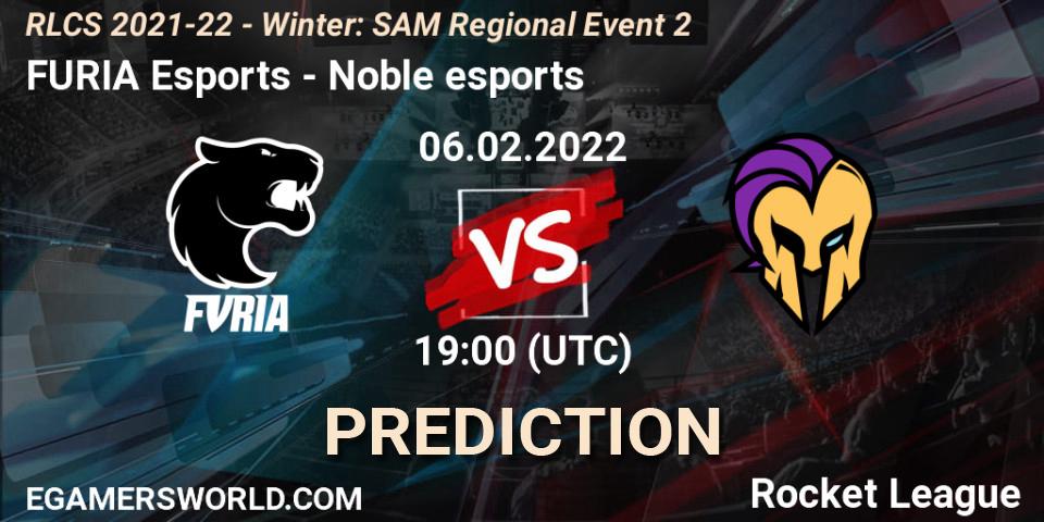 FURIA Esports vs Noble esports: Match Prediction. 06.02.2022 at 19:00, Rocket League, RLCS 2021-22 - Winter: SAM Regional Event 2