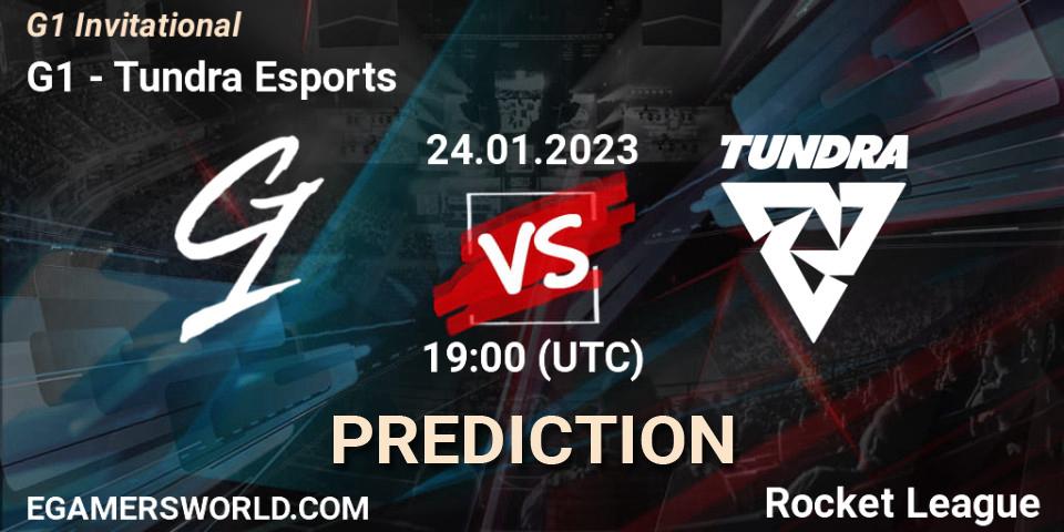 G1 vs Tundra Esports: Match Prediction. 24.01.2023 at 19:00, Rocket League, G1 Invitational