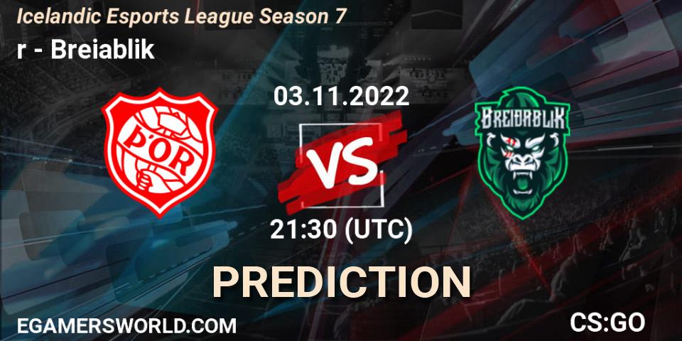 Þór vs Breiðablik: Match Prediction. 03.11.22, CS2 (CS:GO), Icelandic Esports League Season 7