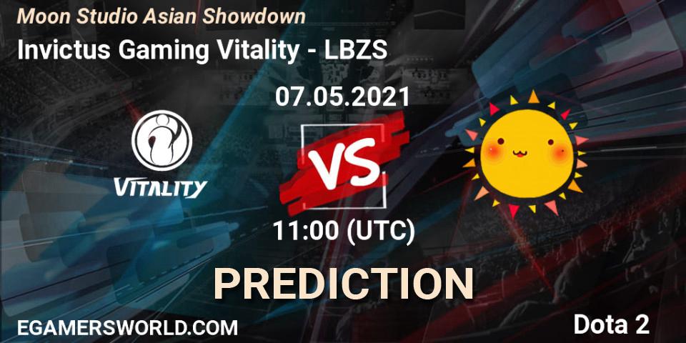 Invictus Gaming Vitality vs LBZS: Match Prediction. 07.05.2021 at 11:39, Dota 2, Moon Studio Asian Showdown