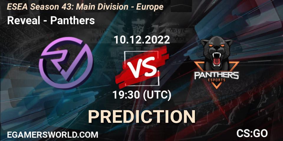 Reveal vs Panthers: Match Prediction. 10.12.2022 at 19:00, Counter-Strike (CS2), ESEA Season 43: Main Division - Europe