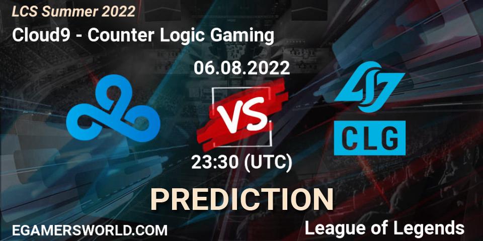 Cloud9 vs Counter Logic Gaming: Match Prediction. 06.08.22, LoL, LCS Summer 2022