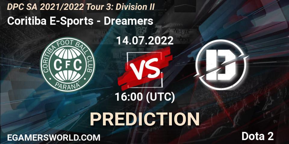 Coritiba E-Sports vs Dreamers: Match Prediction. 14.07.2022 at 16:02, Dota 2, DPC SA 2021/2022 Tour 3: Division II