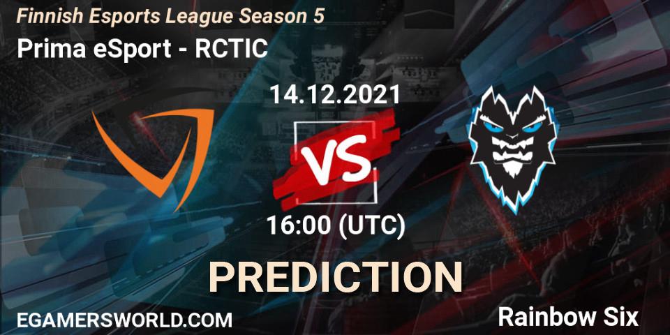 Prima eSport vs RCTIC: Match Prediction. 14.12.2021 at 16:00, Rainbow Six, Finnish Esports League Season 5