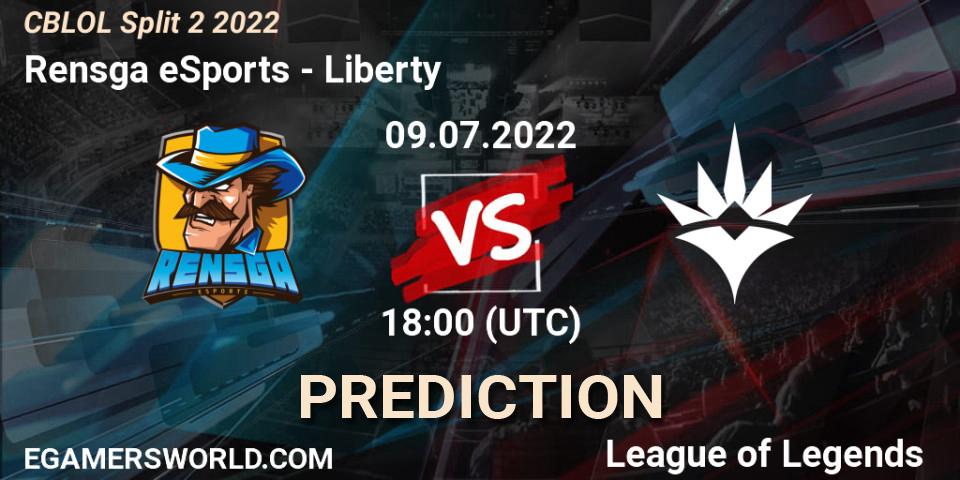 Rensga eSports vs Liberty: Match Prediction. 09.07.22, LoL, CBLOL Split 2 2022