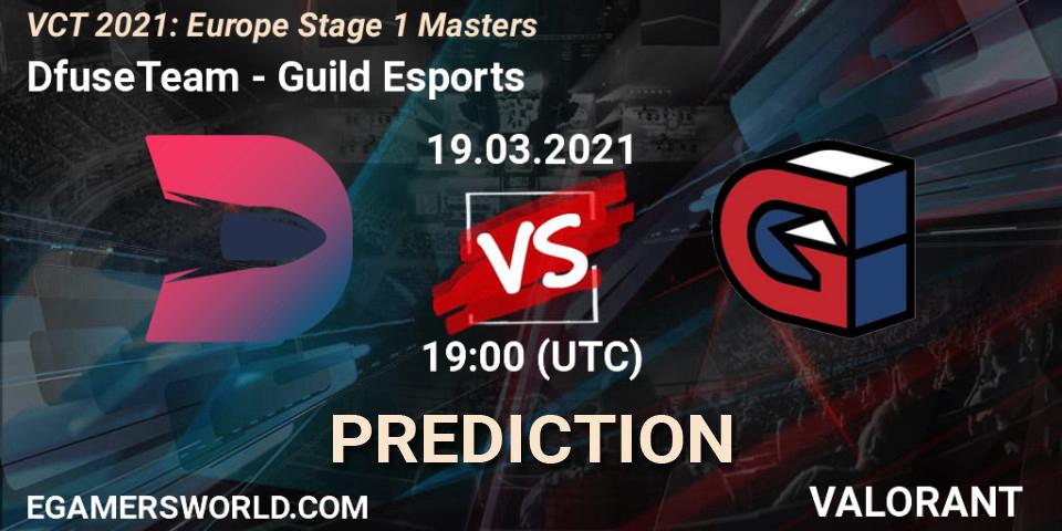 DfuseTeam vs Guild Esports: Match Prediction. 19.03.2021 at 19:00, VALORANT, VCT 2021: Europe Stage 1 Masters