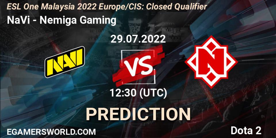 NaVi vs Nemiga Gaming: Match Prediction. 29.07.2022 at 12:30, Dota 2, ESL One Malaysia 2022 Europe/CIS: Closed Qualifier
