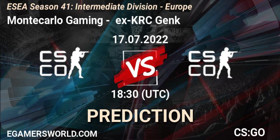 Montecarlo Gaming vs ex-KRC Genk: Match Prediction. 17.07.2022 at 17:00, Counter-Strike (CS2), ESEA Season 41: Intermediate Division - Europe