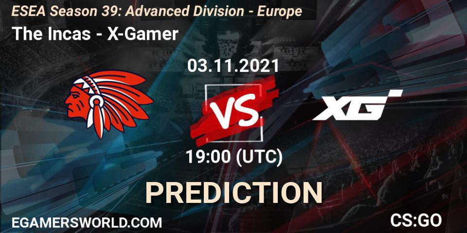 The Incas vs X-Gamer: Match Prediction. 03.11.2021 at 19:00, Counter-Strike (CS2), ESEA Season 39: Advanced Division - Europe