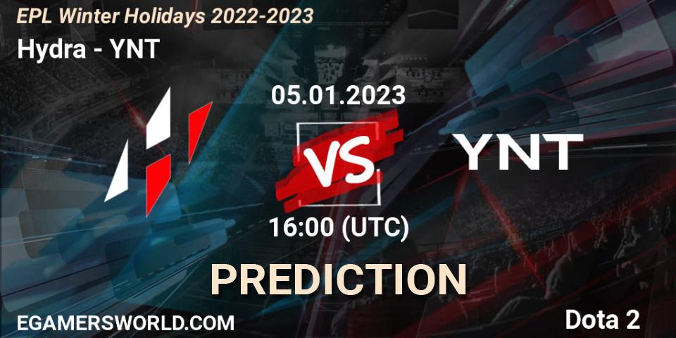 Hydra vs YNT: Match Prediction. 05.01.23, Dota 2, EPL Winter Holidays 2022-2023