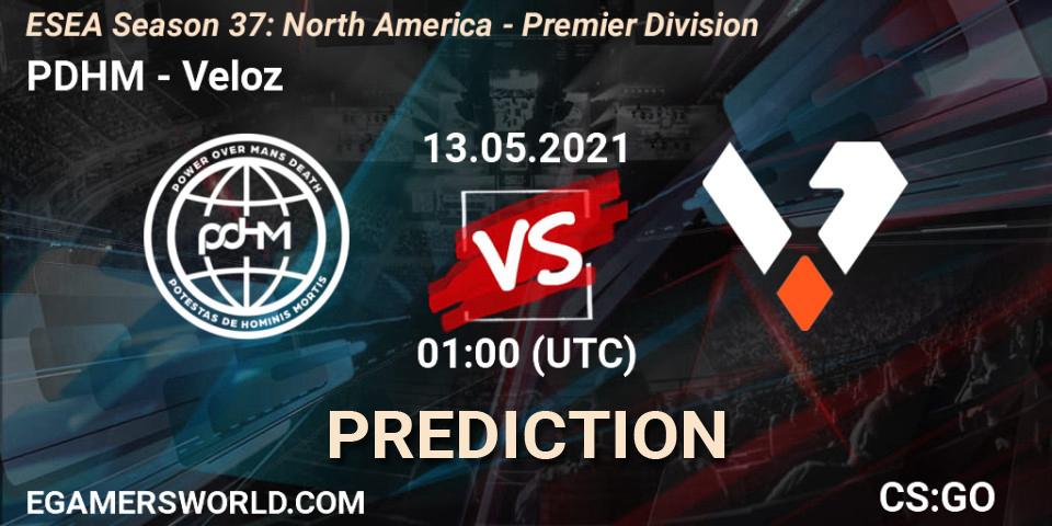 PDHM vs Veloz: Match Prediction. 13.05.2021 at 01:00, Counter-Strike (CS2), ESEA Season 37: North America - Premier Division