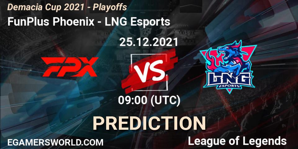 FunPlus Phoenix vs LNG Esports: Match Prediction. 25.12.21, LoL, Demacia Cup 2021 - Playoffs
