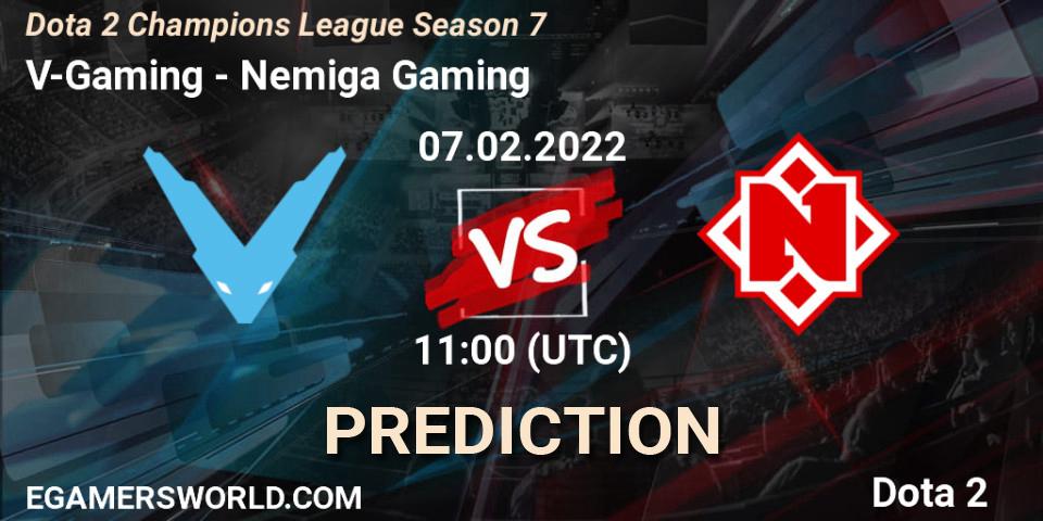 V-Gaming vs Nemiga Gaming: Match Prediction. 07.02.2022 at 11:00, Dota 2, Dota 2 Champions League 2022 Season 7