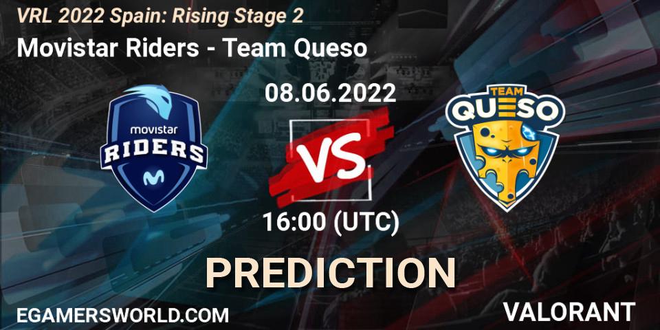 Movistar Riders vs Team Queso: Match Prediction. 08.06.2022 at 16:20, VALORANT, VRL 2022 Spain: Rising Stage 2