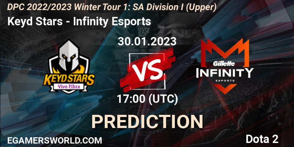 Keyd Stars vs Infinity Esports: Match Prediction. 30.01.23, Dota 2, DPC 2022/2023 Winter Tour 1: SA Division I (Upper) 