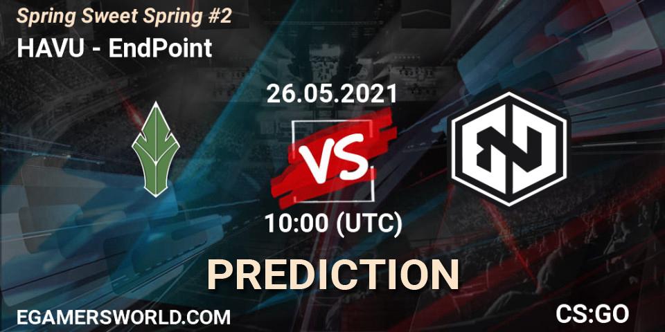 HAVU vs EndPoint: Match Prediction. 26.05.2021 at 11:10, Counter-Strike (CS2), Spring Sweet Spring #2