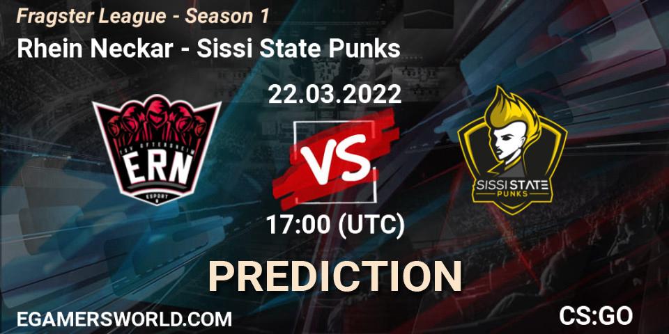 Rhein Neckar vs Sissi State Punks: Match Prediction. 22.03.2022 at 17:00, Counter-Strike (CS2), Fragster League - Season 1