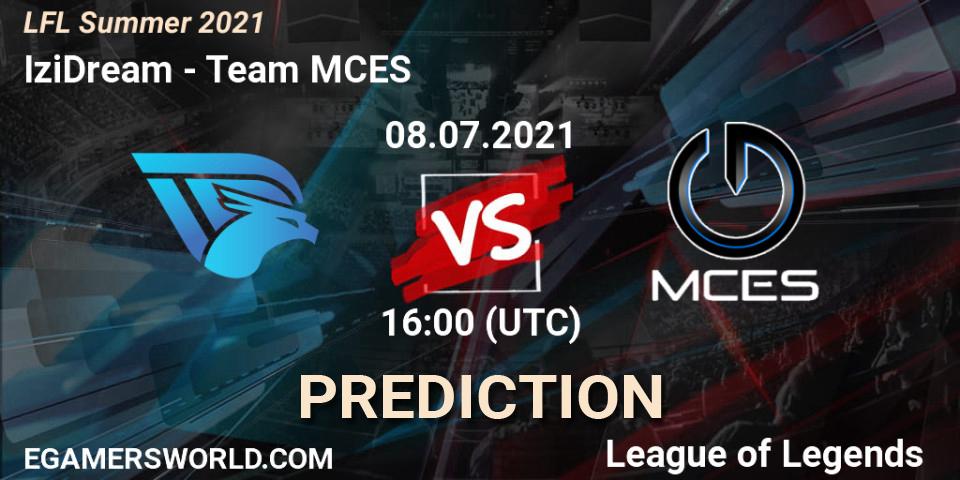IziDream vs Team MCES: Match Prediction. 08.07.2021 at 16:00, LoL, LFL Summer 2021