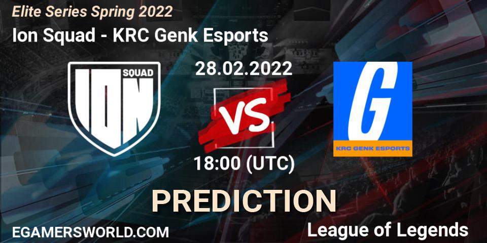 Ion Squad vs KRC Genk Esports: Match Prediction. 28.02.2022 at 18:00, LoL, Elite Series Spring 2022
