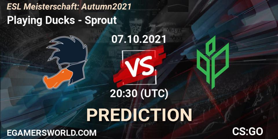 Playing Ducks vs Sprout: Match Prediction. 07.10.21, CS2 (CS:GO), ESL Meisterschaft: Autumn 2021