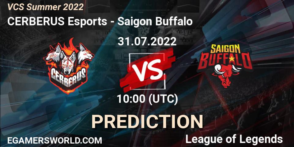 CERBERUS Esports vs Saigon Buffalo: Match Prediction. 31.07.2022 at 10:00, LoL, VCS Summer 2022