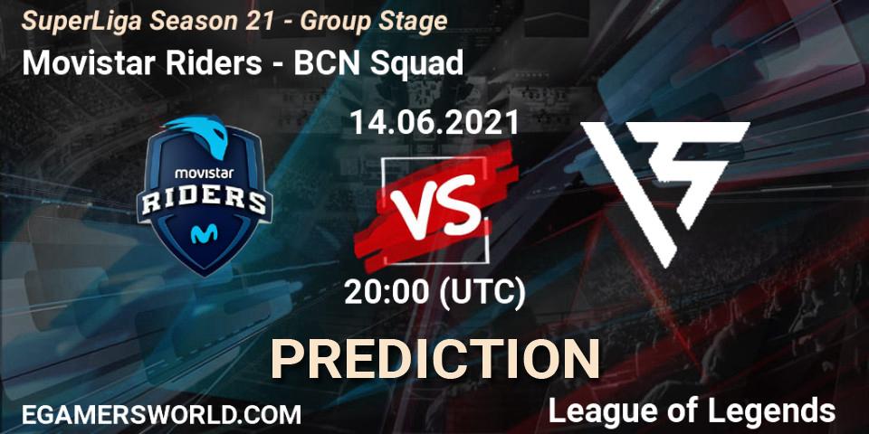 Movistar Riders vs BCN Squad: Match Prediction. 14.06.2021 at 18:00, LoL, SuperLiga Season 21 - Group Stage 