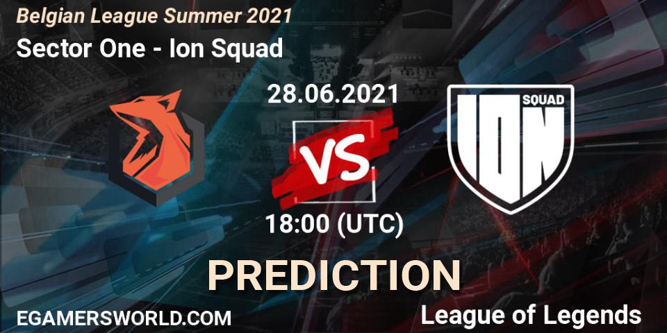 Sector One vs Ion Squad: Match Prediction. 28.06.2021 at 18:00, LoL, Belgian League Summer 2021