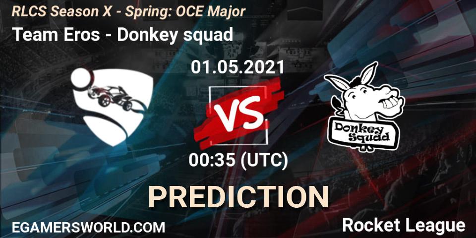 Team Eros vs Donkey squad: Match Prediction. 01.05.2021 at 00:35, Rocket League, RLCS Season X - Spring: OCE Major