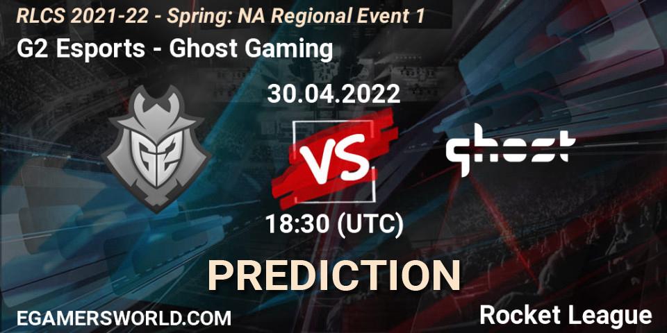 G2 Esports vs Ghost Gaming: Match Prediction. 30.04.2022 at 18:30, Rocket League, RLCS 2021-22 - Spring: NA Regional Event 1