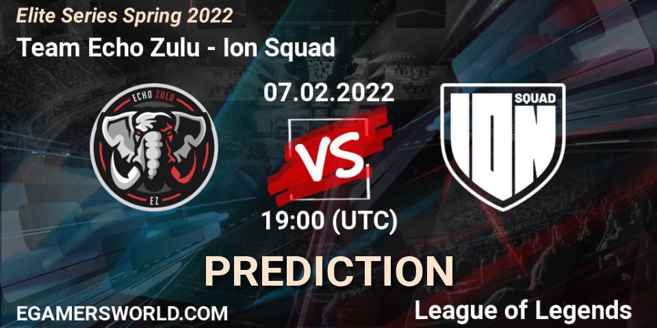 Team Echo Zulu vs Ion Squad: Match Prediction. 07.02.22, LoL, Elite Series Spring 2022
