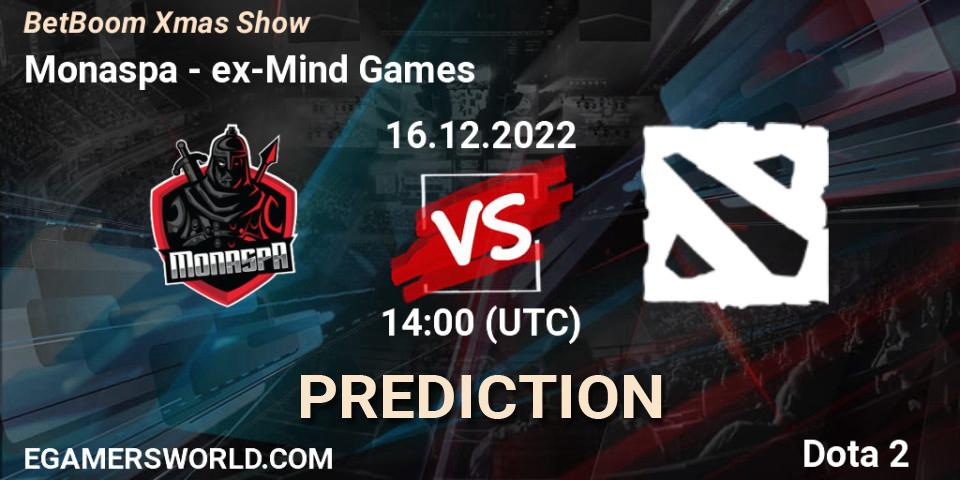Monaspa vs YNT: Match Prediction. 16.12.2022 at 14:30, Dota 2, BetBoom Xmas Show