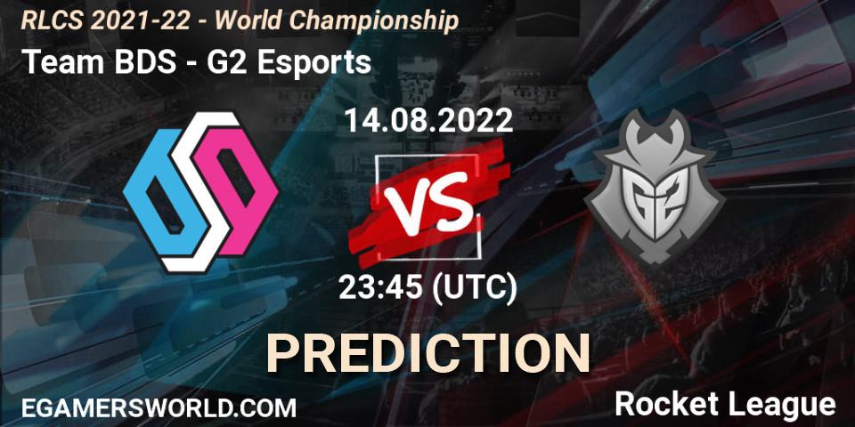 Team BDS vs G2 Esports: Match Prediction. 15.08.2022 at 00:10, Rocket League, RLCS 2021-22 - World Championship