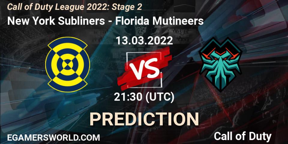 New York Subliners vs Florida Mutineers: Match Prediction. 13.03.22, Call of Duty, Call of Duty League 2022: Stage 2
