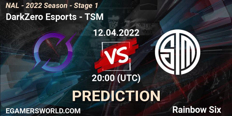 DarkZero Esports vs TSM: Match Prediction. 12.04.2022 at 20:00, Rainbow Six, NAL - Season 2022 - Stage 1