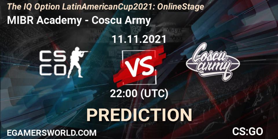 MIBR Academy vs Coscu Army: Match Prediction. 11.11.2021 at 22:00, Counter-Strike (CS2), The IQ Option Latin American Cup 2021: Online Stage