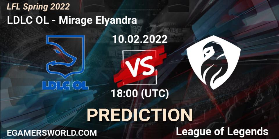 LDLC OL vs Mirage Elyandra: Match Prediction. 10.02.2022 at 18:00, LoL, LFL Spring 2022