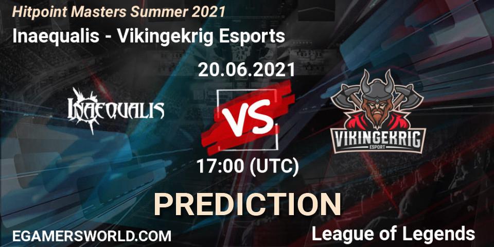 Inaequalis vs Vikingekrig Esports: Match Prediction. 20.06.2021 at 17:40, LoL, Hitpoint Masters Summer 2021