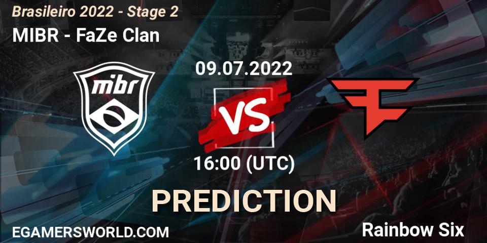 MIBR vs FaZe Clan: Match Prediction. 09.07.22, Rainbow Six, Brasileirão 2022 - Stage 2