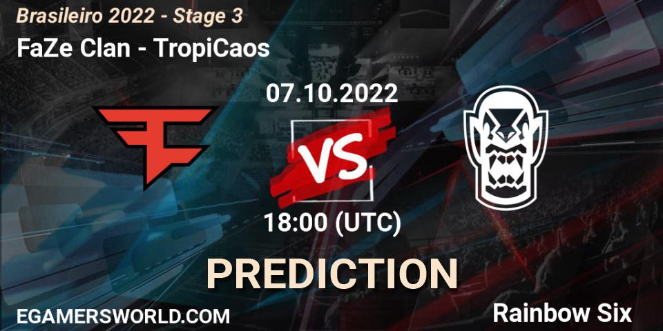 FaZe Clan vs TropiCaos: Match Prediction. 07.10.2022 at 18:00, Rainbow Six, Brasileirão 2022 - Stage 3