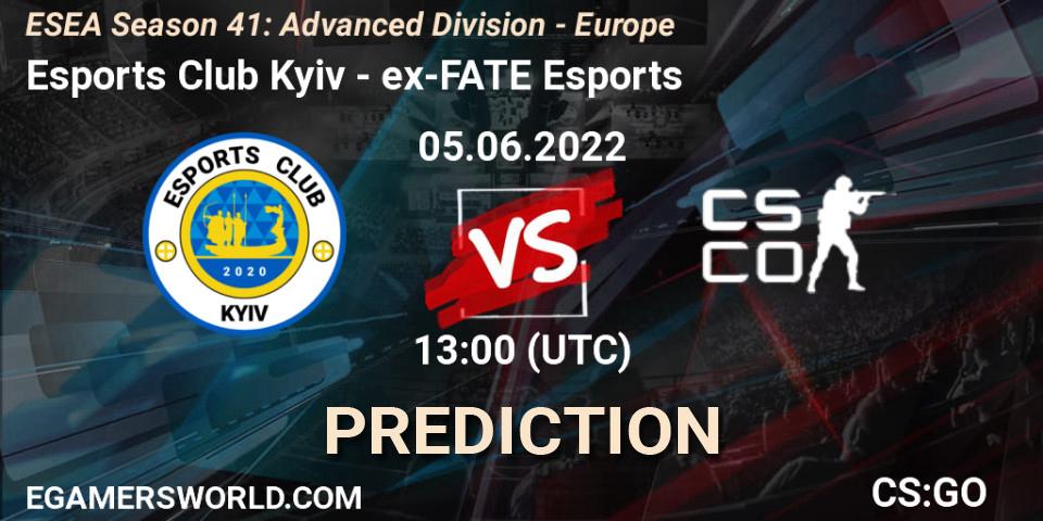 Esports Club Kyiv vs ex-FATE Esports: Match Prediction. 05.06.2022 at 13:00, Counter-Strike (CS2), ESEA Season 41: Advanced Division - Europe