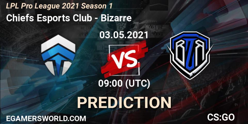 Chiefs Esports Club vs Bizarre: Match Prediction. 03.05.2021 at 09:00, Counter-Strike (CS2), LPL Pro League 2021 Season 1