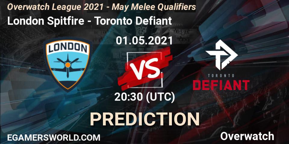 London Spitfire vs Toronto Defiant: Match Prediction. 01.05.2021 at 20:30, Overwatch, Overwatch League 2021 - May Melee Qualifiers