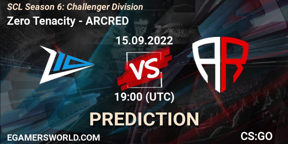 Zero Tenacity vs ARCRED: Match Prediction. 15.09.2022 at 19:00, Counter-Strike (CS2), SCL Season 6: Challenger Division