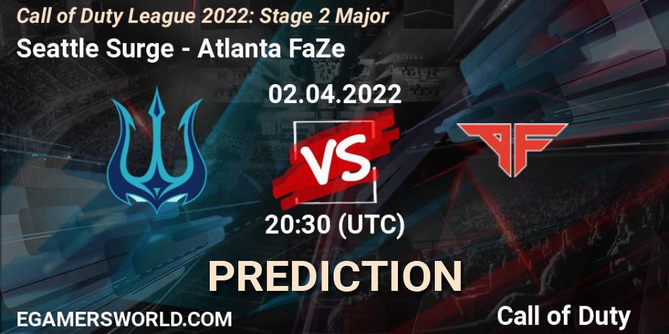 Seattle Surge vs Atlanta FaZe: Match Prediction. 02.04.2022 at 22:00, Call of Duty, Call of Duty League 2022: Stage 2 Major