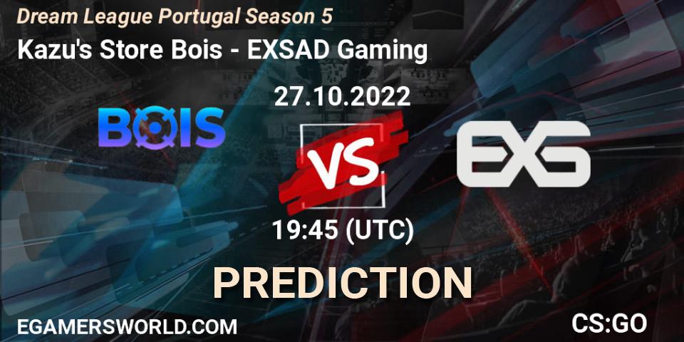Kazu's Store Bois vs EXSAD Gaming: Match Prediction. 03.11.2022 at 20:45, Counter-Strike (CS2), Dream League Portugal Season 5