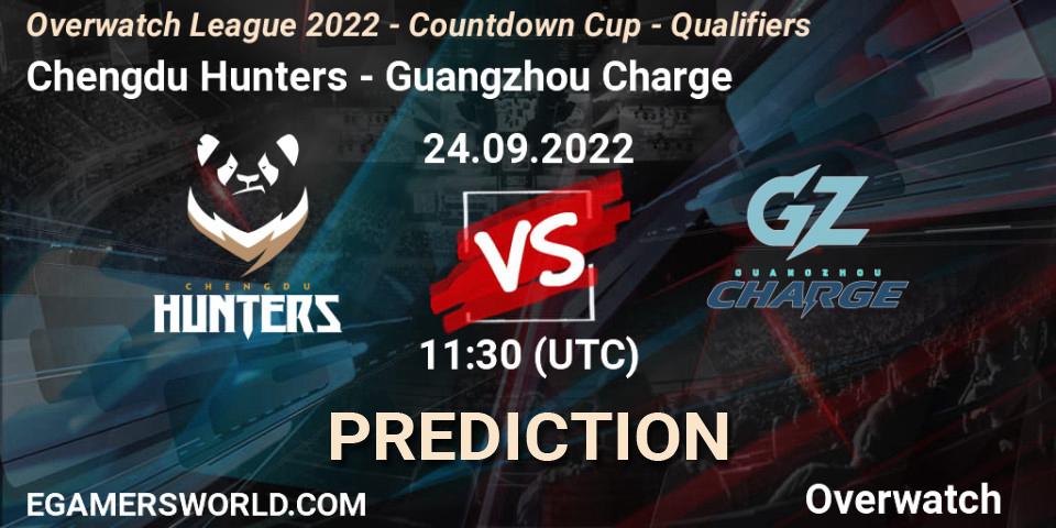 Chengdu Hunters vs Guangzhou Charge: Match Prediction. 24.09.22, Overwatch, Overwatch League 2022 - Countdown Cup - Qualifiers
