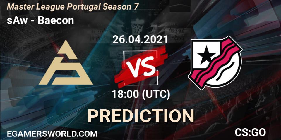 sAw vs Baecon: Match Prediction. 26.04.2021 at 18:00, Counter-Strike (CS2), Master League Portugal Season 7