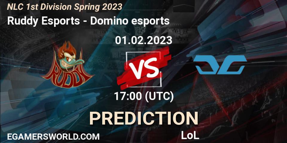 Ruddy Esports vs Domino esports: Match Prediction. 01.02.23, LoL, NLC 1st Division Spring 2023