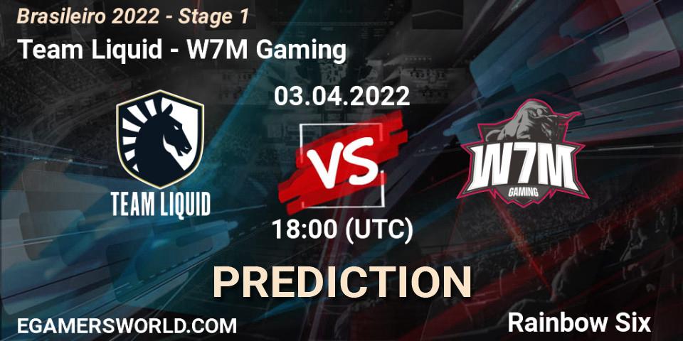 Team Liquid vs W7M Gaming: Match Prediction. 03.04.2022 at 18:15, Rainbow Six, Brasileirão 2022 - Stage 1